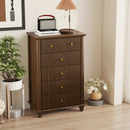 Fluted 5 Drawer Dresser, 45 Inch Tall Modern Chest of Drawers by HouseOfZazla
