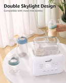 Baby Bottle Warmer, Grownsy 8-in-1 Fast Milk Warmer with Timer Breastmilk or Formula, Fits 2 Bottles, Accurate Temperature Control, with Defrost, Sterili-zing, Keep, Heat Baby Food Jars Function by TinyTreasures Baby Boutique