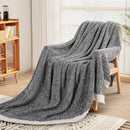 NEXHOME PRO Soft Throw Blankets for Couch, Reversible Warm Blankets Cozy Knit Blanket for Women, Fuzzy Plush Lightweight Throws for Sofa, Bed, Picnic, Black 50 x 60 inches by TinyTreasures Baby Boutique