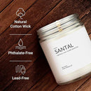 1OAK Soy Santal Candle (Santal) - Soy Wax Scented Candle - Candles for Home Scented - Long Burning Candles Premium - Hand-Poured (7oz.) by CozyNest Decor