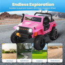 Toddler Ride On Truck Electric Car Kids Ride On Truck Car Ride on Toys for Kids Ages 3+ Large Battery Powerful Jeep with Remote Control 2 Speeds LED Light Horn Music Toddlers(Pink) by TinyTreasures Baby Boutique