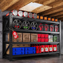60” W Heavy Duty Garage Shelving, 5000LBS Metal Storage Shelves, 4 Tier Storage Rack Shelf, Steel Industrial Shelving, Adjustable Standing Shelf for Basement/Warehouse 60" W x 24" D x 70" H, Black by GreenHaven Gardens