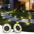 SOLPEX 2 Pack Solar Ground Lights Outdoor Waterproof, Solar Powered Pathway Lights, Landscape Lighting for Garden Walkway Driveway Backyard Decor (Warm White) by GreenHaven Gardens