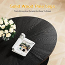 Solid Wood Oval Coffee Table for Living Room, 2 Tier Oval Rustic Coffee Table with Storage Shelf, Double Layer Center Table for Living Room, Easy Assembly by CozyNest Decor
