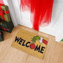Gertmenian Disney Mickey Mouse Doormat Rug Retro Front Door Coir Mat Home Indoor Outdoor Entryway Carpet, 2-Pack 20x34, The Grinch Welcome/Merry Grinchmas by CozyNest Decor