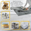 Gray Low Profile Under Bed Storage Containers 5 inches high, 33.8"x 17.7"x 5.1", Sturdy Underbed Shoe Storage Organizer, Foldable Fabric Under the Bed Storage Bins - Pack of 2 by CozyNest Decor