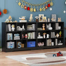 Book Shelf, 8 Cubes Storage Organizer, 3-Tier Open Shelf Wooden Bookcase, Freestanding Black Bookshelf Cube Shelf for Bedroom, Living Room, Home Office by CozyNest Decor