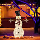 5FT Lighted Snowman with Birds for Christmas Decoration, 3D Pre-Lit Iridescent Snowman Xmas Decor with 90 LED Lights, Glittered Standing Holiday Display for Outdoor, Indoor by CozyNest Decor