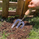 Berry&Bird Gardening Hand Fork, Stainless Steel Hand Weed Fork, Traditional Garden Hand Fork Tool with Ergonomic Ash Wood Handle for Weeding, Digging, Planting and Cultivating by GreenHaven Gardens