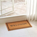 KANKUN Coco Coir Door Mat with Heavy Duty Backing, Welcome Doormat (17" x 30"), Doormat Entrance (Welcome2) by CozyNest Decor