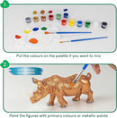 BONNYCO Animal Toys for Kids Painting Kit with 16 Figurines Animal Kids Crafts 4-8 with Glow in The Dark, Safari Gifts for Boys and Girls | Boy Toys 3 4 5 6 7 8 9 10 Years Old Birthday Christmas by TinyTreasures Baby Boutique