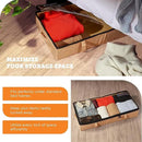 storageLAB Under Bed Storage Containers, Closet Organizers with Sturdy Handles for Clothes, Comforters, and Accessories, Use Under or at the End of the Bed - 2 Pack, Reinforced, Beige by CozyNest Decor