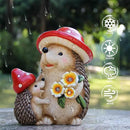 Solar Hedgehog Garden Statue Lights for Outdoor Decor, Resin Hedge hog Figurine Lighting Decorations, Patio Yard Lawn Ornaments Birthday Gifts for Women Mom Grandma by GreenHaven Gardens