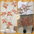 Artificial Mahonia Fortunei Tree 5FT,Tall Fake Plant Artificial Sumac Tree, Faux Plants Indoor Fake Plants Decor with Pots for Home Office Bathroom Bedroom Living Room Decorations Housewarming by CozyNest Decor