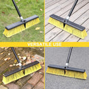 KeFanta 18 Inches Push Broom Outdoor- Heavy Duty Broom with 63" Long Handle for Deck Driveway Garage Yard Patio Warehouse Concrete Floor Cleaning by GreenHaven Gardens