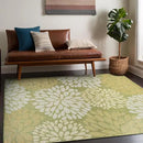 Beverly Rug Outdoor Rug 8x10 Modern Exotic Tropical Leaf Area Rugs for Indoor and Outdoor Patio Deck Porch Garden Water Resistant Washable Outside Carpet (8 x 10 Green) by CozyNest Decor