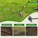 Dual Headed Hoe Garden Tool, Hoe Cultivator Gardening Tool, 17-59" Adjustable Long Handle Heavy Duty Scuffle Hoe with Rake Tiller Cultivator for Weeding, Digging, Loosening Soil, Sowing by GreenHaven Gardens