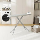 Yaheetech Foldable Ironing Board, Heavy Duty Iron Board with 9 Adjustable Heights, 4 Layer Cover and Safety Iron Rest, 52X14 Compact and Space Save Iron Board for Home Laundry Room Use, Gray&White by CozyNest Decor