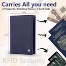2 Passport Holder - Travel Essentials, RFID Blocking Wallet Credit Card Organiser, Plain Accessories Slim Cover For Men & Women by TinyTreasures Baby Boutique