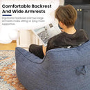 Bean Bag Chair for Adults, Comfy Tufted Bean Bag Chair Sofa with Armrests, Lazy Beanbag Chair with Foam Filler Stuffed Bean Bag Couch Sofa for Reading in Bedroom, Living Room and Dorms by CozyNest Decor