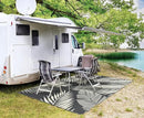 GENIMO Outdoor Rug 6' x 9' Waterproof for Patios Clearance, Reversible Plastic Straw Camping Carpet, Large Area Rugs Mats for RV, Picnic, Backyard, Deck, Balcony, Porch, Beach, Yellow&Grey by CozyNest Decor