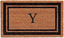 Calloway Mills 152963672Y Black Border 36" x 72" Monogram Doormat Letter (Y) by CozyNest Decor