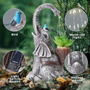 Solar Elephant Watering Effect LED Lights Garden Statue, Outdoor Garden Decor for Lawn, Balcony, Yard, Gifts for Mom, Grandma, Wife by GreenHaven Gardens