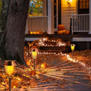 Solar Lights Outdoor Waterproof,4 Pack Bronze Pathway Lights with 10-40 LM Dimmable Glass and Metal, Solar Powered Garden Fall Decor for Yard,Patio,Pathway,Driveway(Warm White) by CozyNest Decor