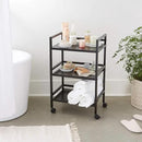 Amazon Basics 3-Tier Metal Rolling Cart, Black by CozyNest Decor