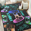 Play Gaming Rug for Bedroom Gamer Mat Gamepad for Boys Room 59"x39" for Playroom Decor Washable by TinyTreasures Baby Boutique
