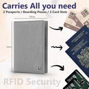 2 Passport Holder - Travel Essentials, RFID Blocking Wallet Credit Card Organiser, Plain Accessories Slim Cover For Men & Women by TinyTreasures Baby Boutique