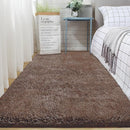 2x6 Runner Rug for Bedroom: Fluffy Shag Soft Washable Rugs Small Fuzzy Plush Indoor Carpet for Hallway Bedside Dorm Kids Girls Boys Room (Coffee, 2'x6') by TinyTreasures Baby Boutique