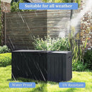 80 Gallon Outdoor Storage Box with Wheels, Waterproof Lockable Resin Deck Box Patio Storage Bin for Pool Accessories Cushion Furniture, Garden Tools, UV-Resistant Outside Delivery Black by CozyNest Decor