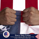 This Folded Memorial Flag American US Cotton Flag 5x9.5 FT Premium 100% Cotton For Veteran, Embroidered Stars, Sewn Stripes, 4 Rows of Lock Stitching, Brass Grommets USA Burial Casket Flags by GreenHaven Gardens