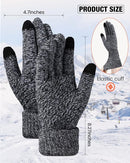 Geyoga 2 Pairs Women's Winter Touch Screen Gloves Soft Warm Fleece Lined Knit Elastic Cuff Winter Texting Gloves by TinyTreasures Baby Boutique