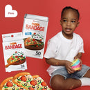 BioSwiss Bandages, Pizza Shaped Self Adhesive Bandage, Latex Free Sterile Wound Care, Fun First Aid Kit Supplies for Kids, 50 Count by TinyTreasures Baby Boutique