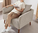 Oversized Accent Chair Modern Boucle Armchair for Living Room- 37" Wide Accent Chair with Solid Wood Legs, Camel Upholstered Lounge Chair for Bedroom & Office, Cozy Reading Chair (Easy Assembly) by CozyNest Decor