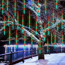 Dazzle Bright Red and Green Christmas Lights, 288 LED 11.8 Inch Meteor Shower Rain Lights with 8 Tubes, Waterproof Plug in Falling Rain Lights Christmas Decorations for Xmas Bushes Tree Yard Party by GreenHaven Gardens