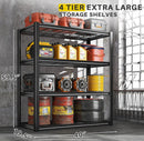 REIBII 40" W Garage Shelving 2240 LBS Storage Shelves Adjustable Metal Shelving Heavy Duty 4 Tier Metal Shelves for Garage Kitchen Pantry Warehouse Basement 40" W × 19.5" D × 59.5" H by GreenHaven Gardens