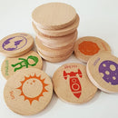 bee smart Wooden Memory Game - Matching Memory Game for Kids 3 and Up, 16Pcs | Educational Toy for Preschool Toddlers Board Games (Space) by TinyTreasures Baby Boutique
