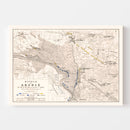 Vintage Map of the Battle of Arcole, 1796