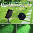 Solar Powered LED Spot Light, T-SUNUS 2 in 1 Installation Separated Panel and Light, IP65 Waterproof Outdoor Landscape Security Lighting for Patio,Yard,Garden,Driveway,Stair (2Pack White-6000K) by GreenHaven Gardens
