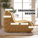 Big Bean Bag Chairs for Adults, 3 Seater Large Bean Bag Chair Sofa, Fireside Chair Lazy Sofa Chair with High Density Comfortable Foam, Modern Bean Bag for Living Room, Bedroom, Office (Yellow) by CozyNest Decor