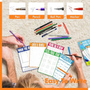 Road Trip Game Pad, 80 Tear-Off Sheets 5 Classic Games in 1 Pad, Dots & Boxes, Tic-tac-Toe, Categories, Plane Travel, Car Trip Activity, Pen Pencil & Paper Game for Kids, Adults (4” x 6”) by TinyTreasures Baby Boutique