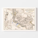 Vintage Map of the Battles of Lonato & Castiglione, 1796