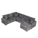Sectional Sofa Pull-Out Sofa Bed Sleeper With A Storage Ottoman, Three Pillows And Charging Devices For Living Room by HouseOfZazla