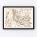 Vintage Map of the Battles of Lonato & Castiglione, 1796