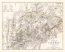 Vintage Map of the Battle of Fleurus, 1794