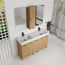 60" Double Sink Bathroom Vanity Set with Tall Cabinet by HouseOfZazla