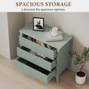 Fluted 3 Drawer Nightstand With Soft Close Slides by HouseOfZazla